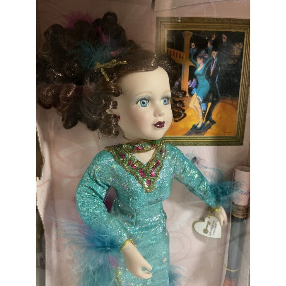 DOLL 1999 Collectible Porcelain Doll 16" Limited Edition  Brass Key Cha Cha Girl